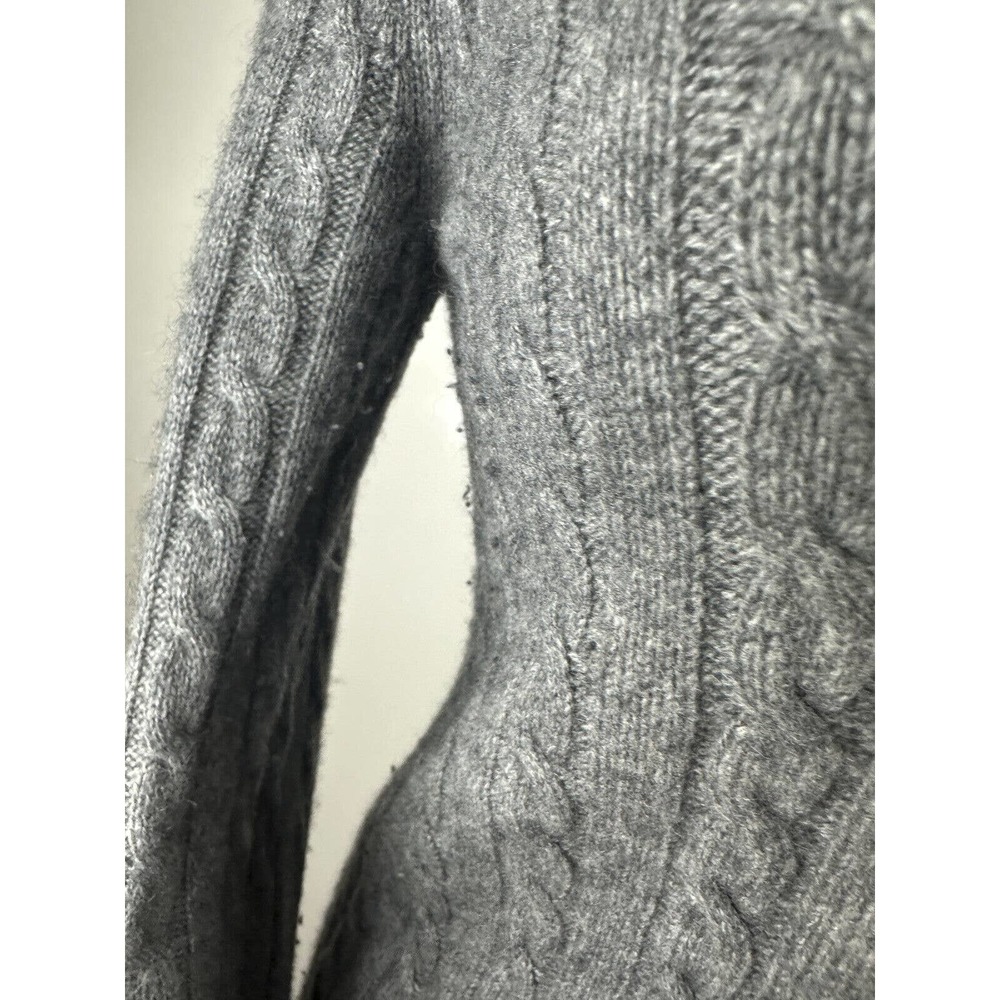 Vtg Lauren Ralph Lauren Cashmere V-Neck Pullover Sweater Gray Women's Medium - Picture 11 of 14